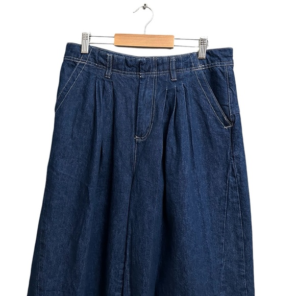 Free People We The Free Equinox Denim Trousers in Ritual Blue - Picture 8 of 13